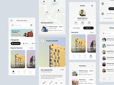 Real Estate App - Case Study buy and sell case study clean app clean ui home house house app minimal mobile mobile app mobile app design mobile ui property property buy property case study real estate real estate app real estate ui rent ui design