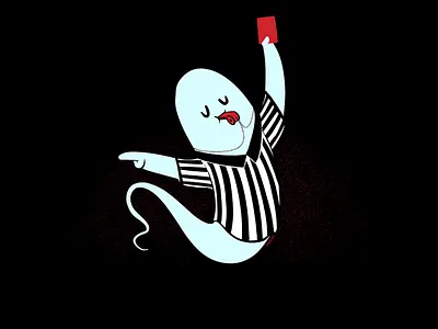 Officiate aughost aughostus gloom character design ghost halloween illustration mid century retro vintage