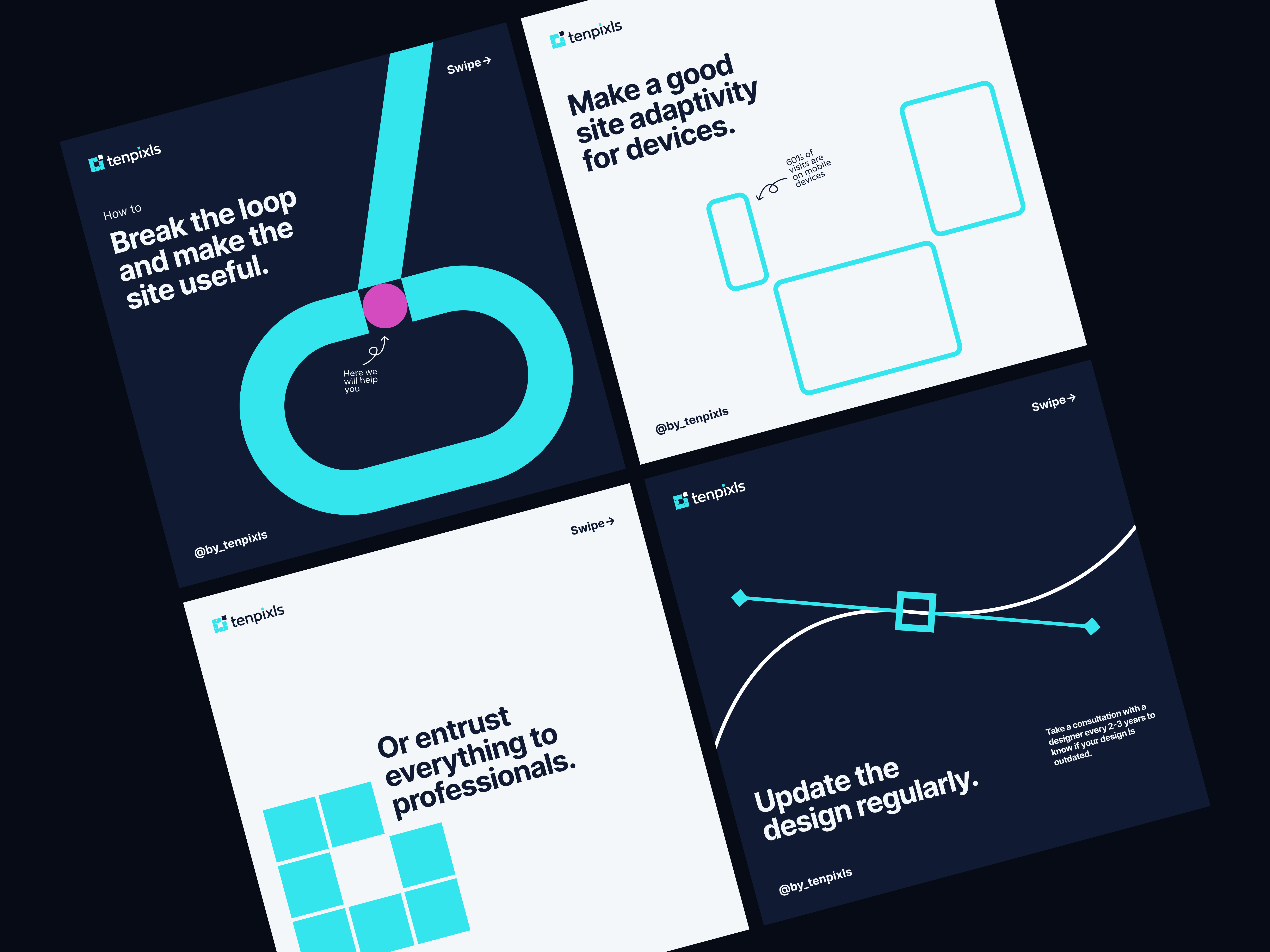 Example of Tenpixls - identity for social media