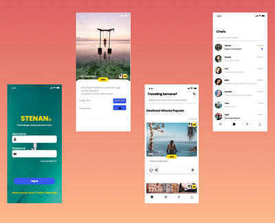 STENAN APP - Travel Buddy app design illustration ui ux