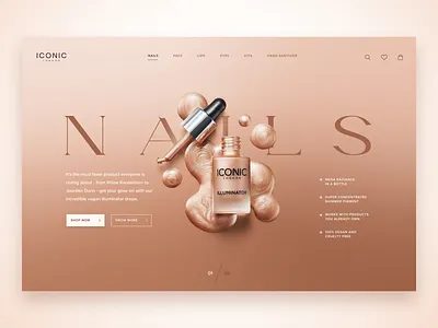 Iconic London_Design Concept bannerdesign concept cosmetics dailyui design header herosection logo designing ui uidesign uidesigns uiinspiration uipractise webdesign websitedesign