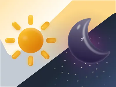 My Light and Dark Mode 🌑☀️ 3d dark mode icon illustration light mode