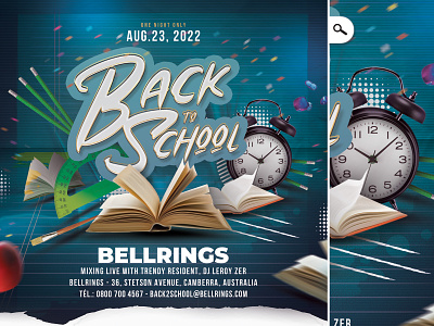 Back To School Flyer college flyer high school party prom student university
