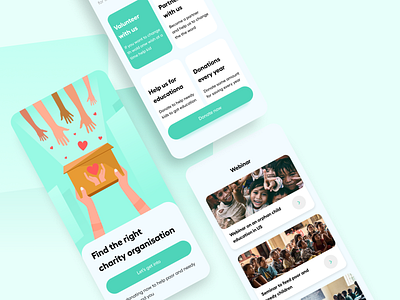 NGO App Concept app design creative app ngo app ui design ux design