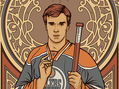 McJesus art character clean edmonton god hockey illustration mcdavid mcjesus minimal oilers portrait religion saint vector