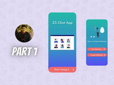 Chat App UI - Part 1 app design typography ui ux vector
