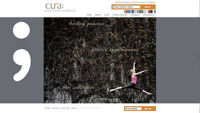 Cura; Yoga Clothing Store design typography ui ux webdesign websitedesign wordpress