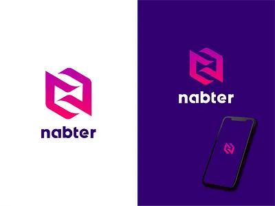 NABTER LOGO abstract logo apps logo branding identity creative design digital marketing logo graphic design iconic logo illustration lettermark logo logo logobrand logoconcept logocreator logodesign logodesigner logomaker logotype modern logo n lettermark logo