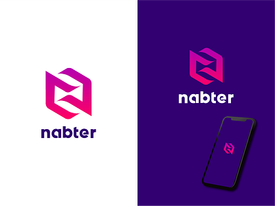 NABTER LOGO abstract logo apps logo branding identity creative design digital marketing logo graphic design iconic logo illustration lettermark logo logo logobrand logoconcept logocreator logodesign logodesigner logomaker logotype modern logo n lettermark logo