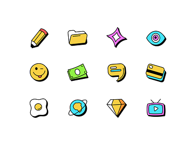 Sketches new set doodle download draw figma free freebie hand iconography icons iconset interface like neubrutalism sketch social