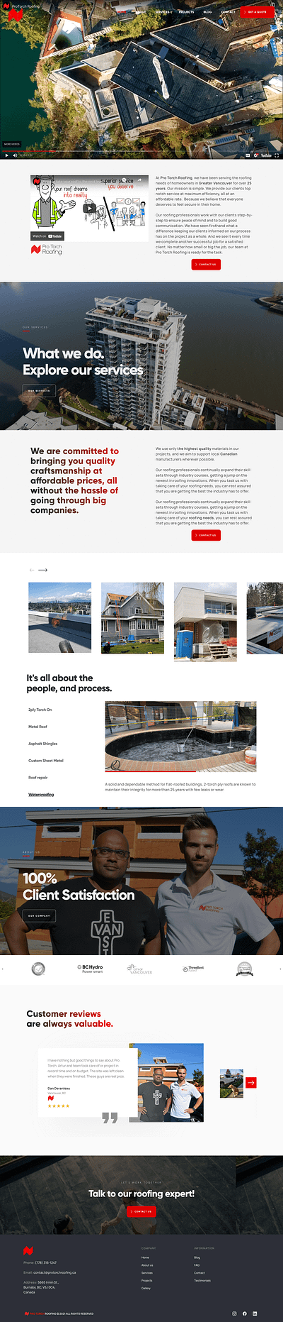 ProTorch Roofing design typography ui ux webdesign websitedesign wordpress