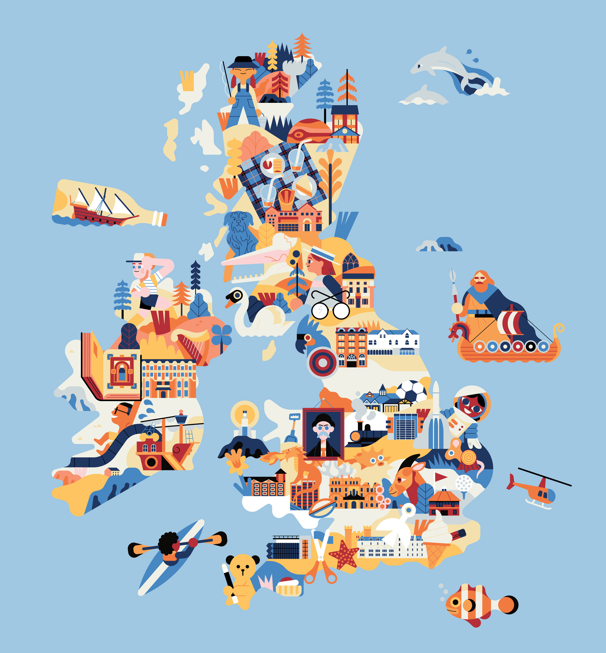 Kids Know Best character children digital editorial folioart holiday illustration kids map owen davey vector