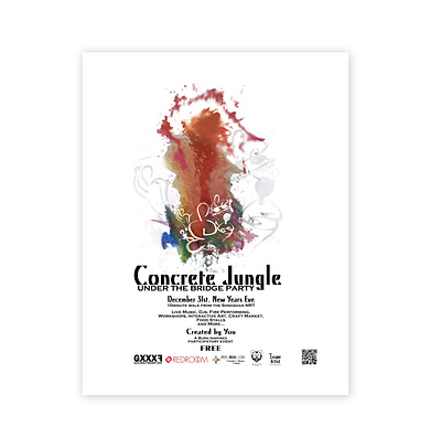 Concrete Jungle Poster Design design graphic design logo mixed media poster design print design