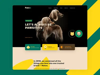 Pateo : landing page b2c creative design homepage illustration interface landingpage minimal ui ui ux ux vector web web page web ui website