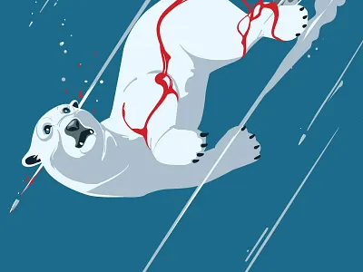 Defenseless strength animal animalrights art bear design digitalart drawing illegal illustration illustrator polar bear redlist russia vector