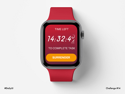 Daily UI 014 • Countdown Timer activity tracker apple design apple watch clock countdown countdown timer daily 14 dailyui dailyui 014 dailyui 14 dailyui day14 dailyuichallenge minimal product design smartwatch watch app timer ui ux watch design