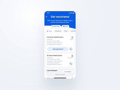 Careem Vaccination - Feedback animation app blue covid feedback form health interaction mobile product design ui user flow ux vaccination