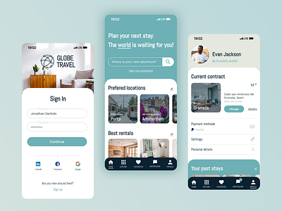 Digital Nomad Rental app app app design application ui digital nomad app inspiration mobile app mobile app design mobile design mobile ui product design rental app screen travel travel app traveling trip ui user interface ux ux design