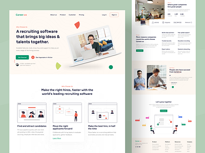 Recruiting Platform - web landing page cv resume employment halal halal design development hiring platform job job application job board job finder job portal landing page job search platform job search website job search website landing page jobs jobseeker website uiux design professional finder recruiting software recruitment recruitment agency uiux design