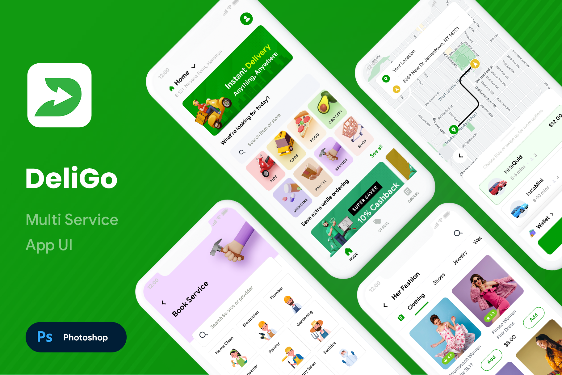 8 in 1 multi-service App UI app kit app preview app ui clean ui dashboard ui delivery screen delivery ui food billing template grocery dashboard grocery layout mobile grocery design pos app figma pos ui kit restaurant app adobe xd restaurant interface figma restaurant pos mockup ui showcase zomato clone