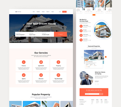 Real estate Landing Page branding case study design designer graphic design real estate case study real estate landing page ui ui design uiux ux design web web design web designer web page design