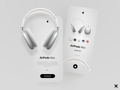 AirPods Max App Concept airpods max app design apple clean concept design dribbble dribbble best shot graphic design grey minimal mobile product shopping app ui ui design uiux design ux ux design