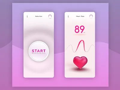 Health Mobile App Idea for Hart Rate Measure app application dashboard health heart measure rate screen
