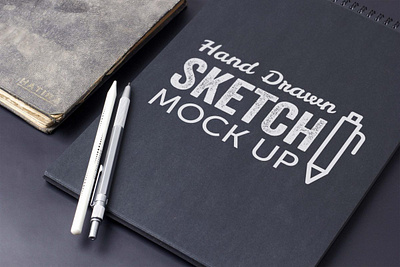 Hand Drawn Sketch Book Mockup book branding clean design download free illustration latest logo mockup premium psd sketch ui web
