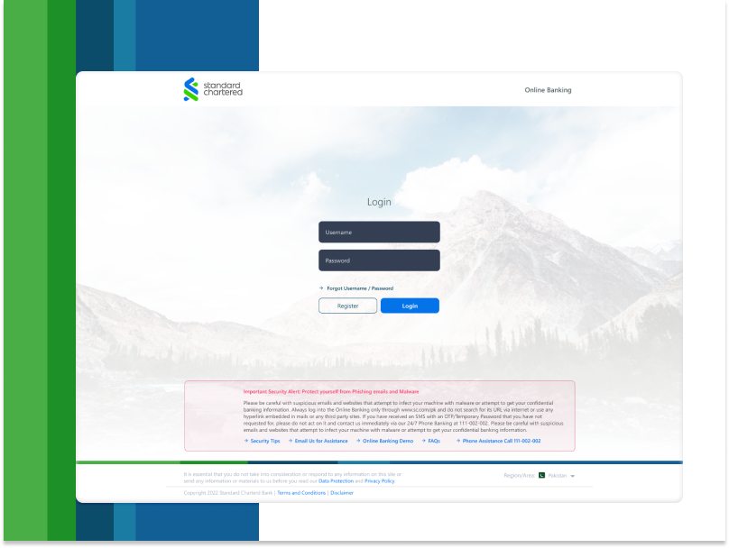 Standard Chartered Bank - Login Screen by Ayub Muhammad on Dribbble