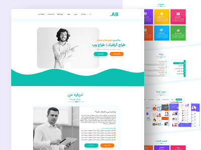 AB - Personal CV/Resume Site creative cv design graphic design home page landing page personal personal project portfolio portfolio landing page portfolio website rtl ui ux web webdesign website website design