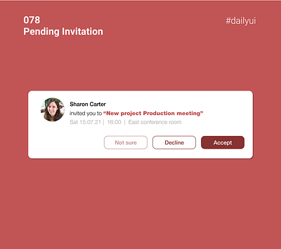 #078 Pending Invitation dailyui dailyui 078 dailyuichallenge pending invitation