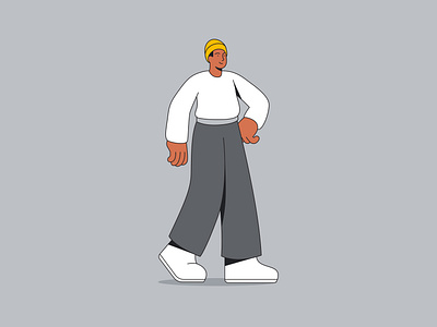 Character Design abhishek paste boy boy with cap branding character design design google guy illustration vector walking winter