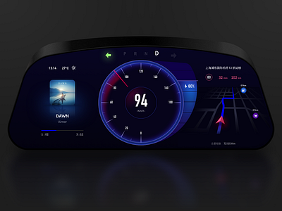 汽车仪表盘 car driver hmi ui ux vehicle