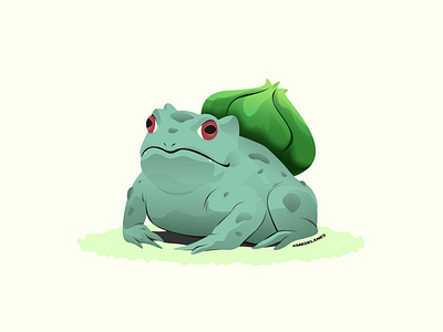 Bulbasaur adobe illustrator bulbasaur character design creature design drawing fan art illustration pokemon pokemon art toad vector vector art