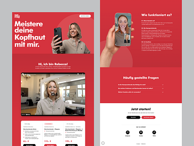 Haarsprechstunde.online haar website haare haarsprechtunde hair hair lading hair website landing page landingpage mentor mentor website minila modern online teacher red uidesign web design webflow webflow design webseite website