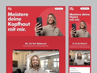 Haarsprechstunde.online clean design haar website hair hair landing hair website landingpage mentor website mentor website minimal modern red ui uidesign web design webflow webflow design webflow development webseite website