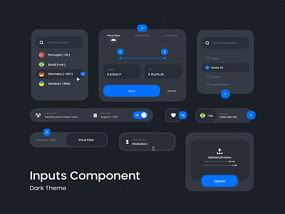 UI Components Dark Theme dark component dark mode dark theme khovrenkojr ui component ui element ui ux