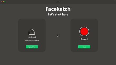 Facekatch MacOS UI graphic design ui