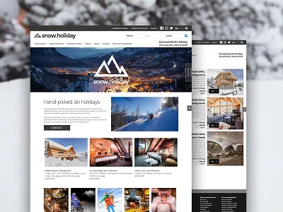 Snow Holiday Website content ui ux website