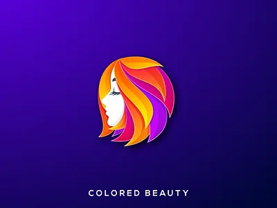 Colored Beauty brand branding color colorful design identity illustration logo simple ui vector woman