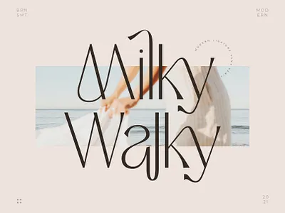 Milky Walky - Ligature Sans Serif display font fonts invitation layout ligature font logo fonts logotype luxury font modern font sans sans serif social media typeface typography