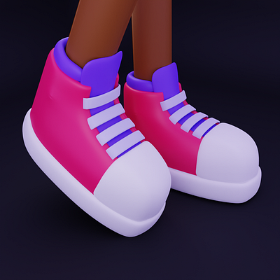 Kicks 3d 3dmodelling blender blender3d blendercommunity blenderrender design illustration ui web