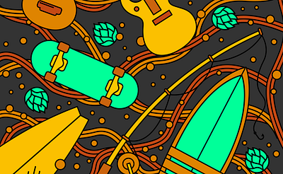 Craft Beer Can Illustration adobe illustrator beer beer can beer label craft beer design graphic design illustration packaging packaging design skate surf
