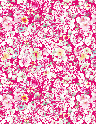 Estampado veraniego design estampado flores rosas