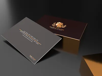 Luxurious Minimalist Business Card Design 3d branding business card logo