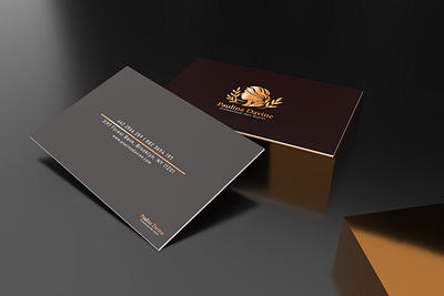 Luxurious Minimalist Business Card Design 3d branding business card logo