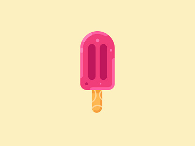 pink popsicle adobe illustrator cool design flat design food ice cream illustration madebyjane minimal pink popsicle summer summer background summer illustration vacation vector