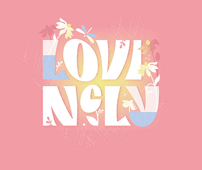 Lovingly design illustration lettering vector