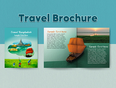 Bangladeshi Travel Brochure boat brochure design illustration magazine page layout photoshop photoshop manipulation travel brochure