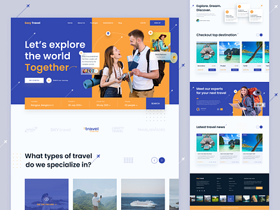 travel agency landing page adventure agency booking app destination explore flight app homepage hotel app interface landing page travel travel agency travel app travel booking travel landing page travelling trip vacation web design website